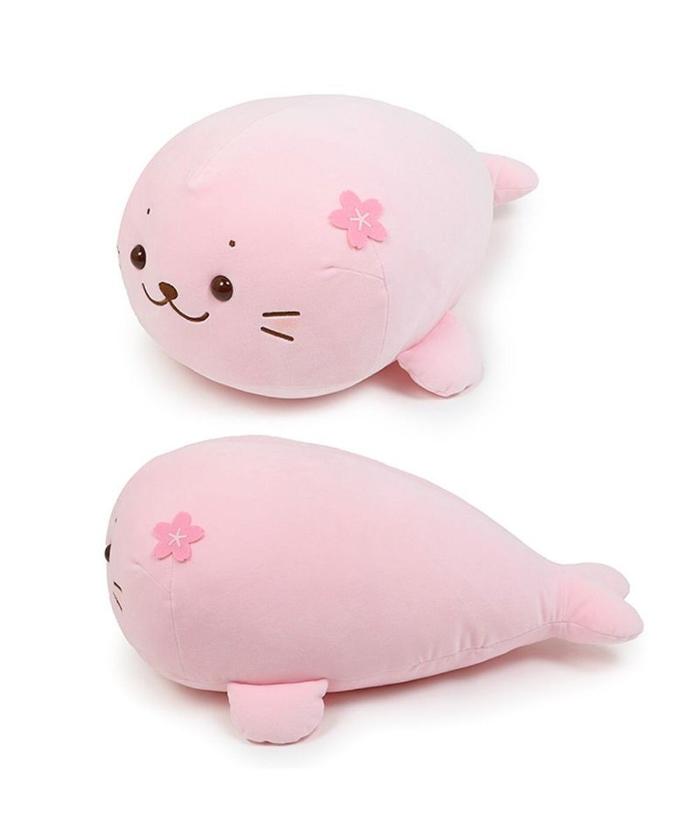 Mother garden しろたん 桜色 ふわもち 抱き枕 ぬいぐるみ 小 55cm 