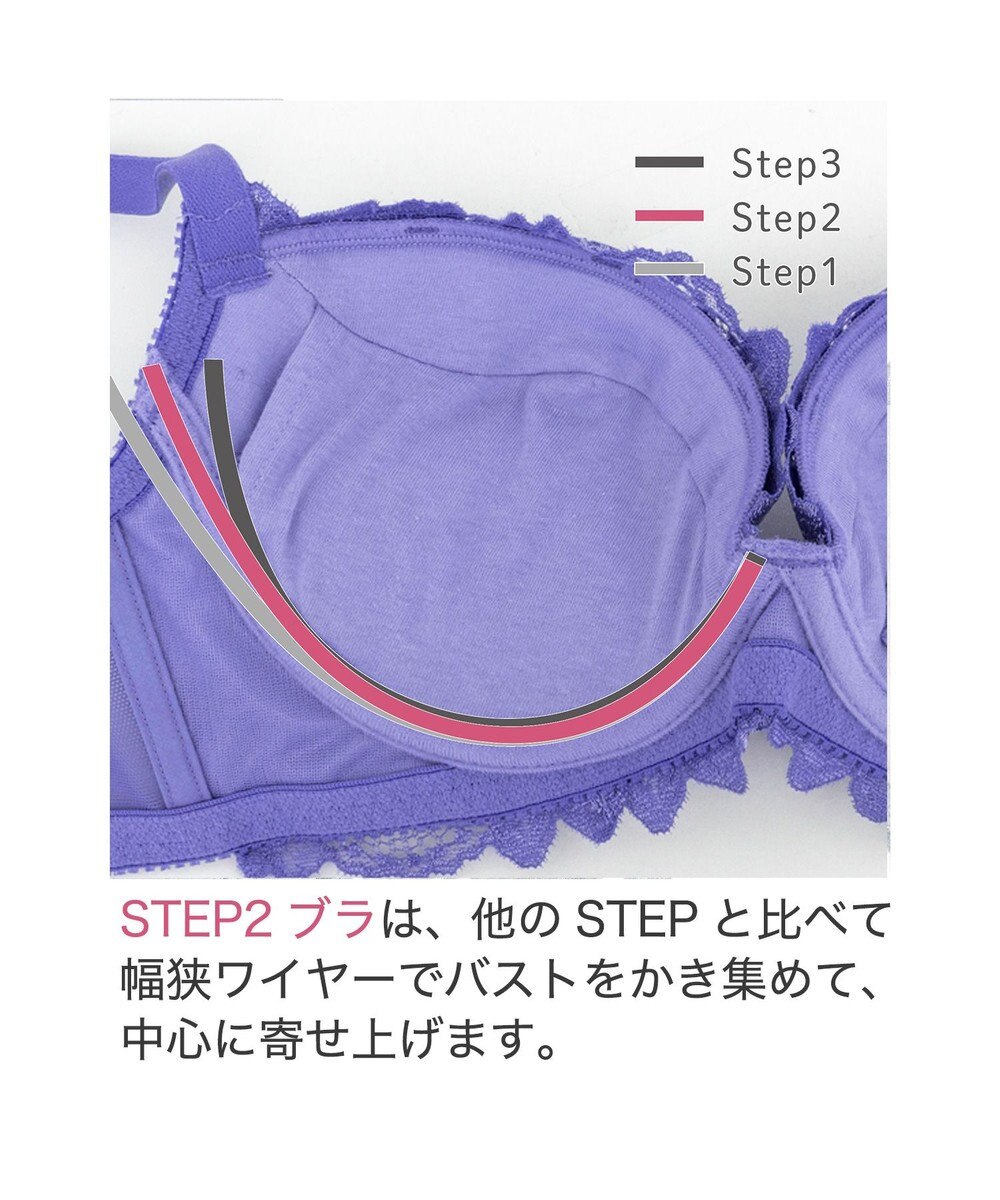 BRADELIS New York 【BRADELIS New York】ベルステップ２ブラ23S1 高さを出してシャープなバストをつくる育乳補整ブラ 