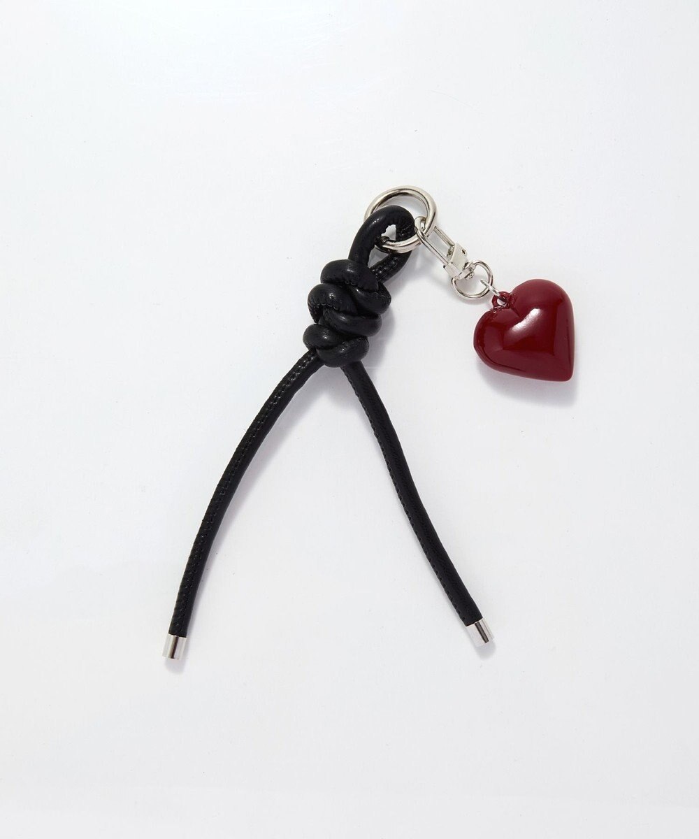 Phoebe ハートレザーコードバッグチャーム　レッド 