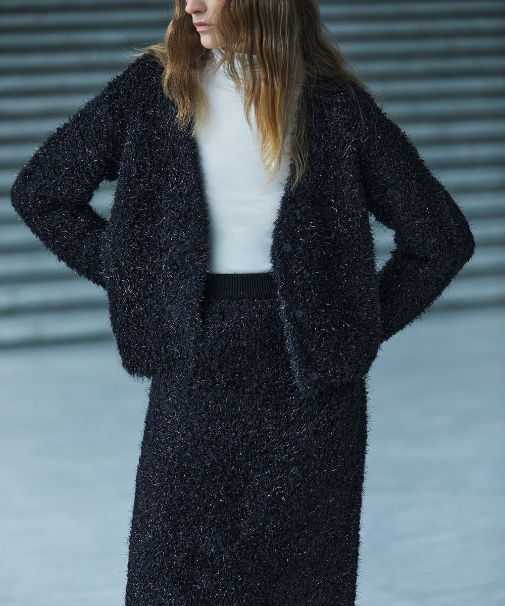 uncrave ヘアリー ラメ ニット スカート（uncrave WHITE） 