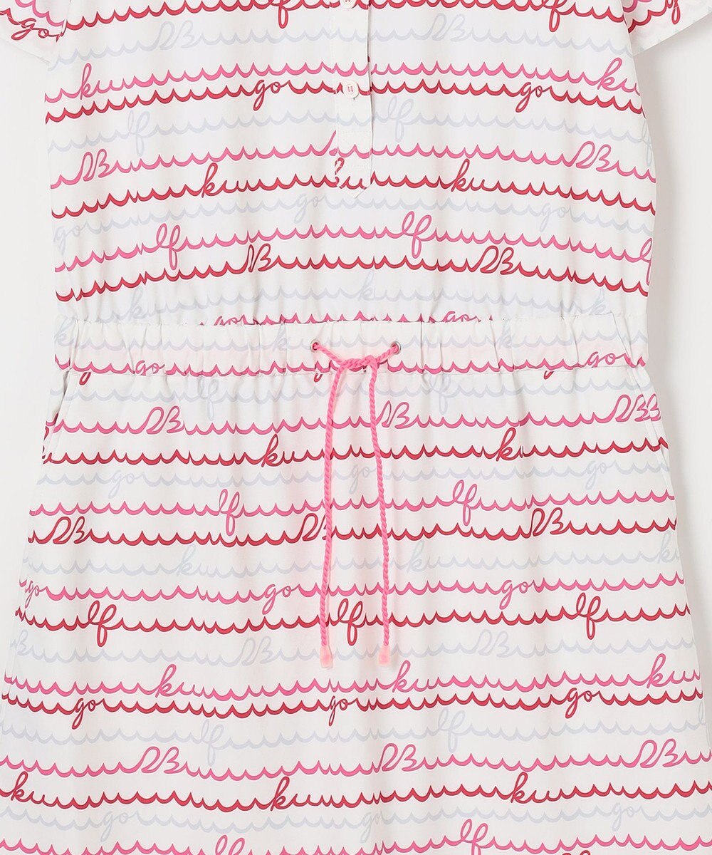 23区GOLF 機能素材で快適なラウンドを【WOMEN】ウェーブロゴ柄 ワンピース 