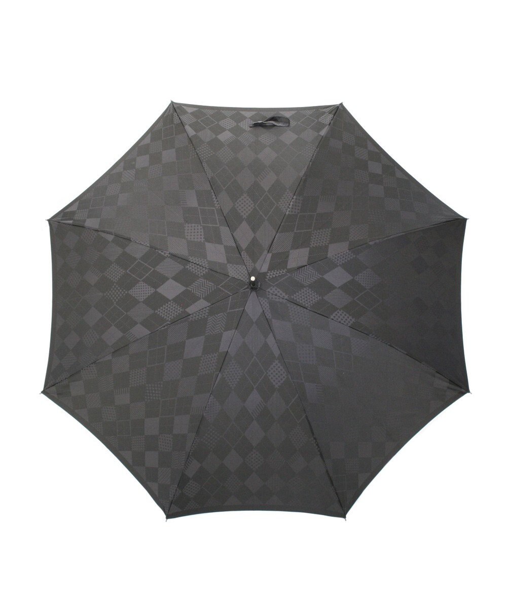 槇田商店 monotone アーガイル ブラック 長傘 