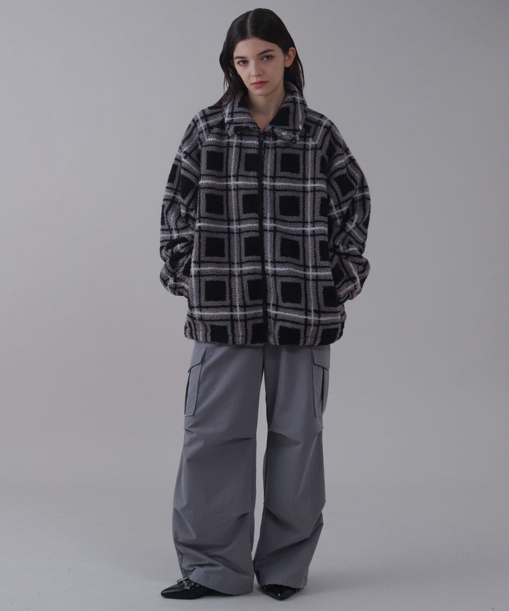 WEGO 【ユニセックス着用ITEM】ボアチェックブルゾン 