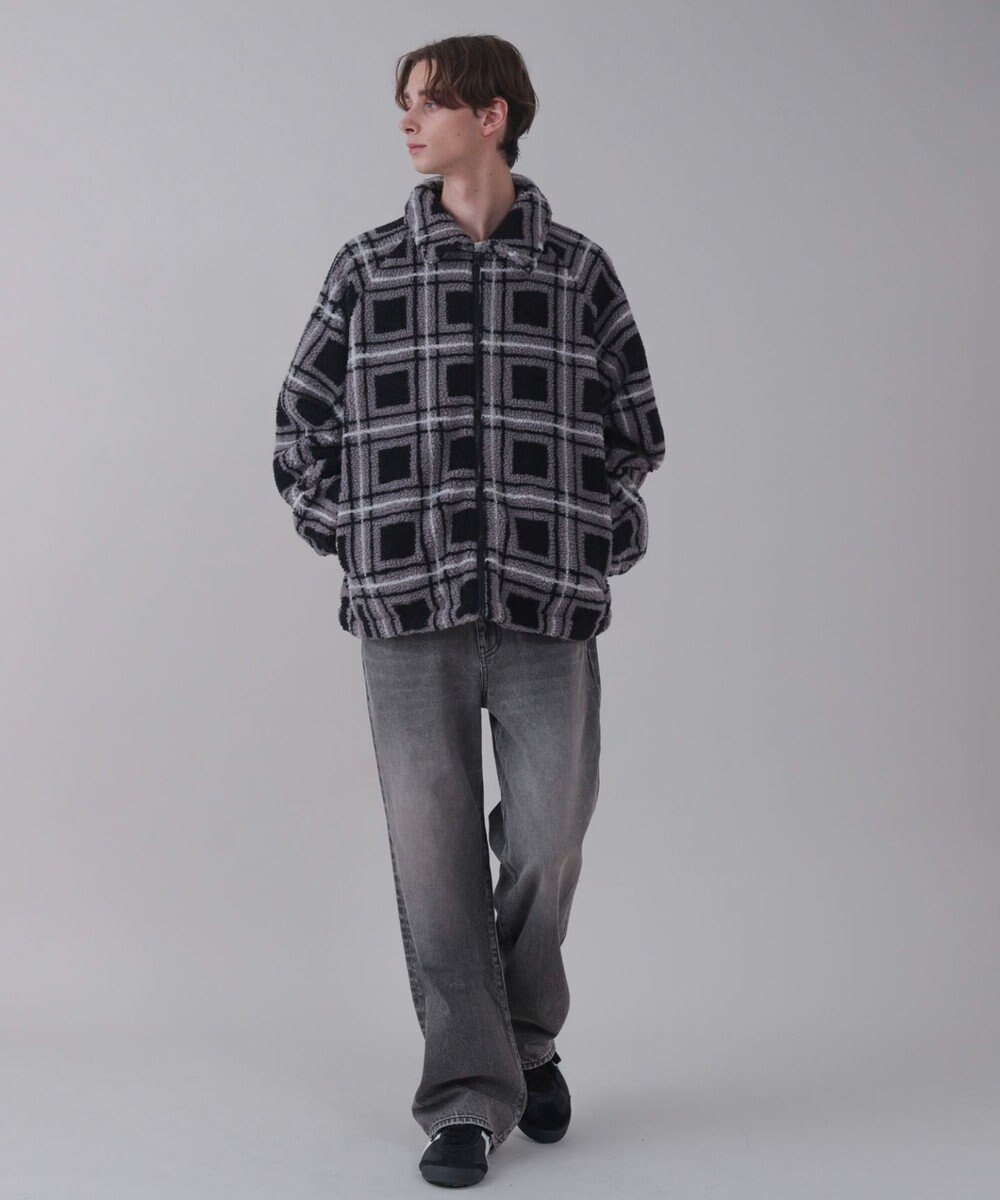WEGO 【ユニセックス着用ITEM】ボアチェックブルゾン 