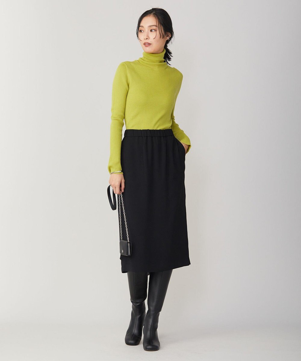 ICB 【洗える】エクストラファインメリノリブ タートルネックニット 