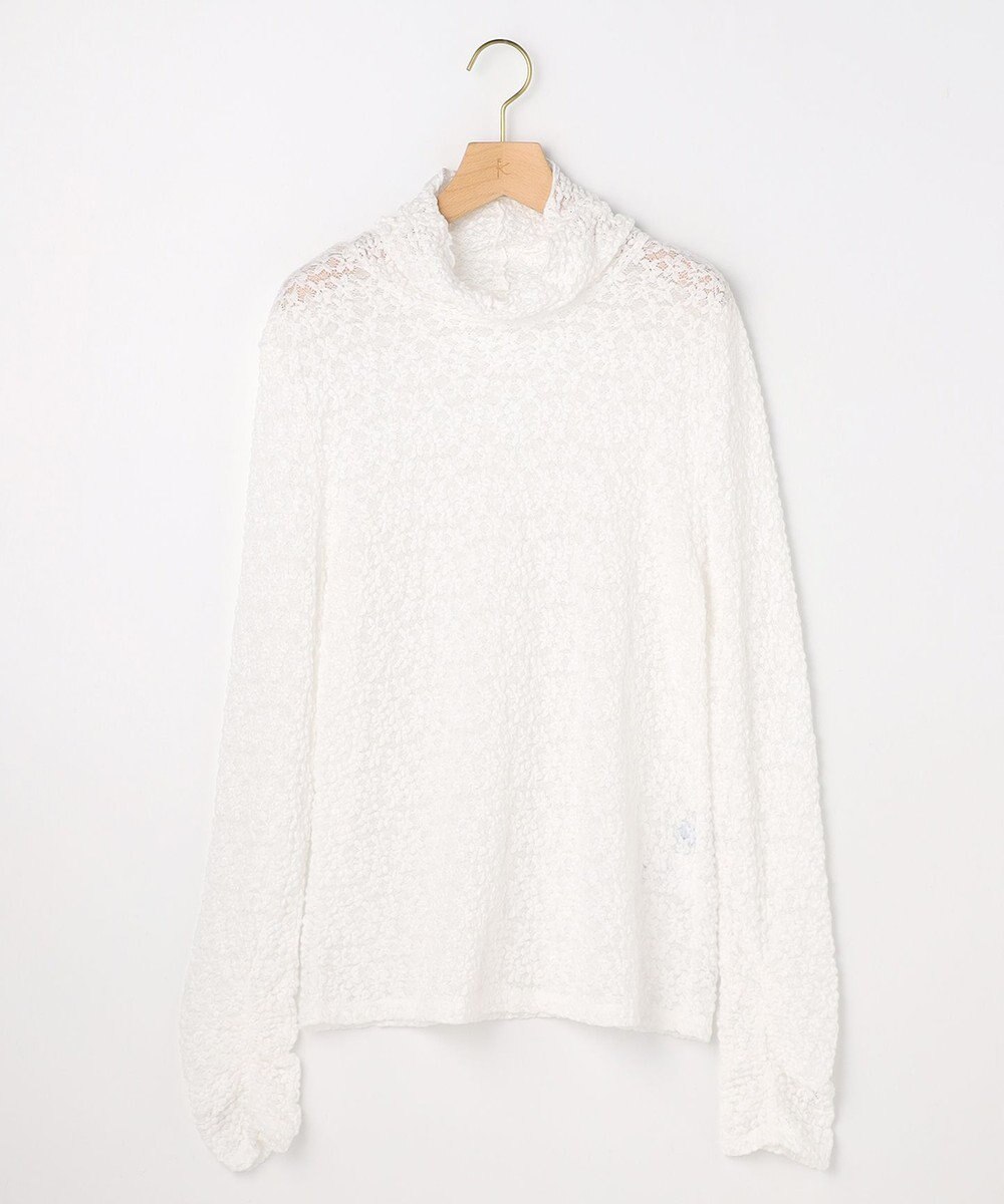 組曲 【WEB限定】フラワーチュールタートルネック カットソー 