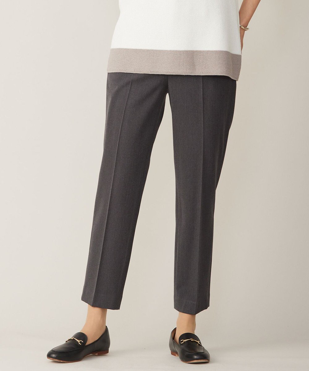 J.PRESS LADIES S 【洗える】2way thermoサキソニー テーパード パンツ 