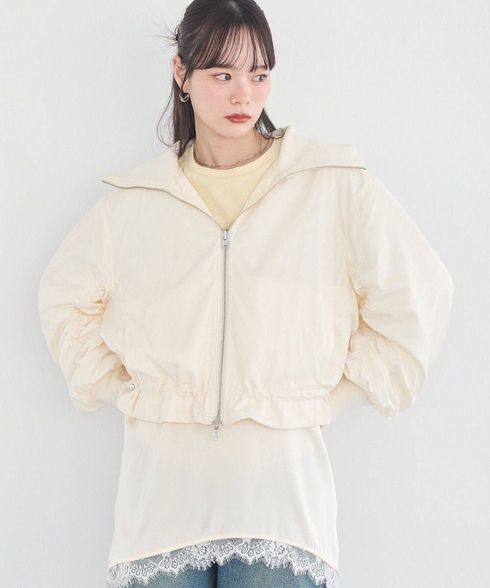 earth music&ecology 【WEB・一部店舗限定】レースリバーシブルブルゾン 