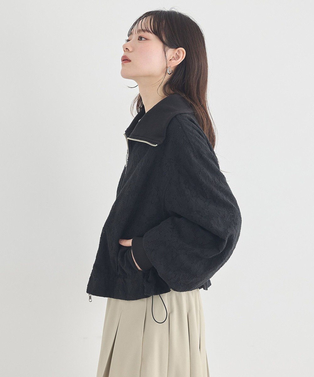 earth music&ecology 【WEB・一部店舗限定】レースリバーシブルブルゾン 