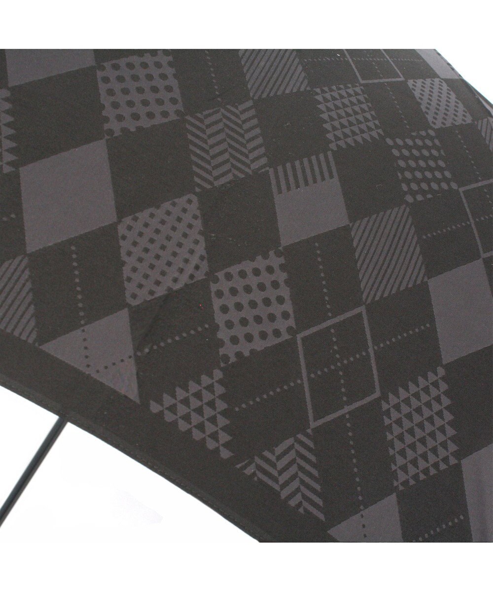 槇田商店 monotone アーガイル ブラック 長傘 