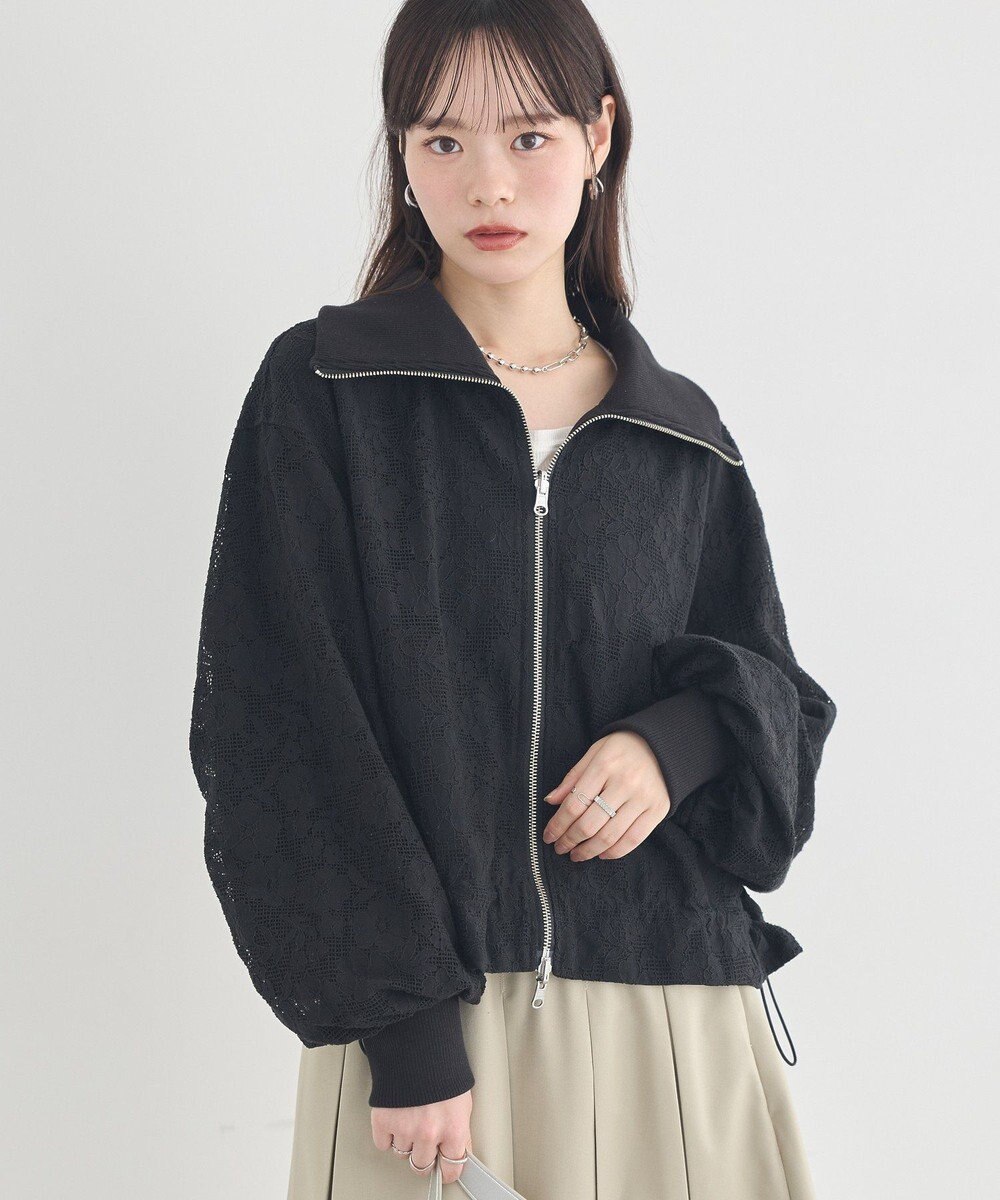 earth music&ecology 【WEB・一部店舗限定】レースリバーシブルブルゾン 