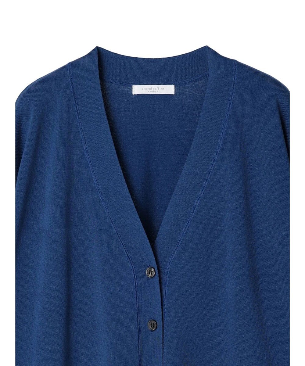 Green Parks 洗える　ステッチ入りＶネックカーディガン 