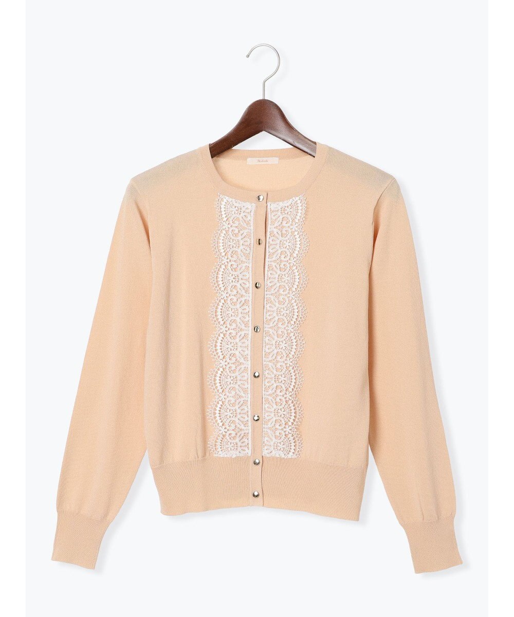 Te chichi フロントレースクルーネックカーディガン 