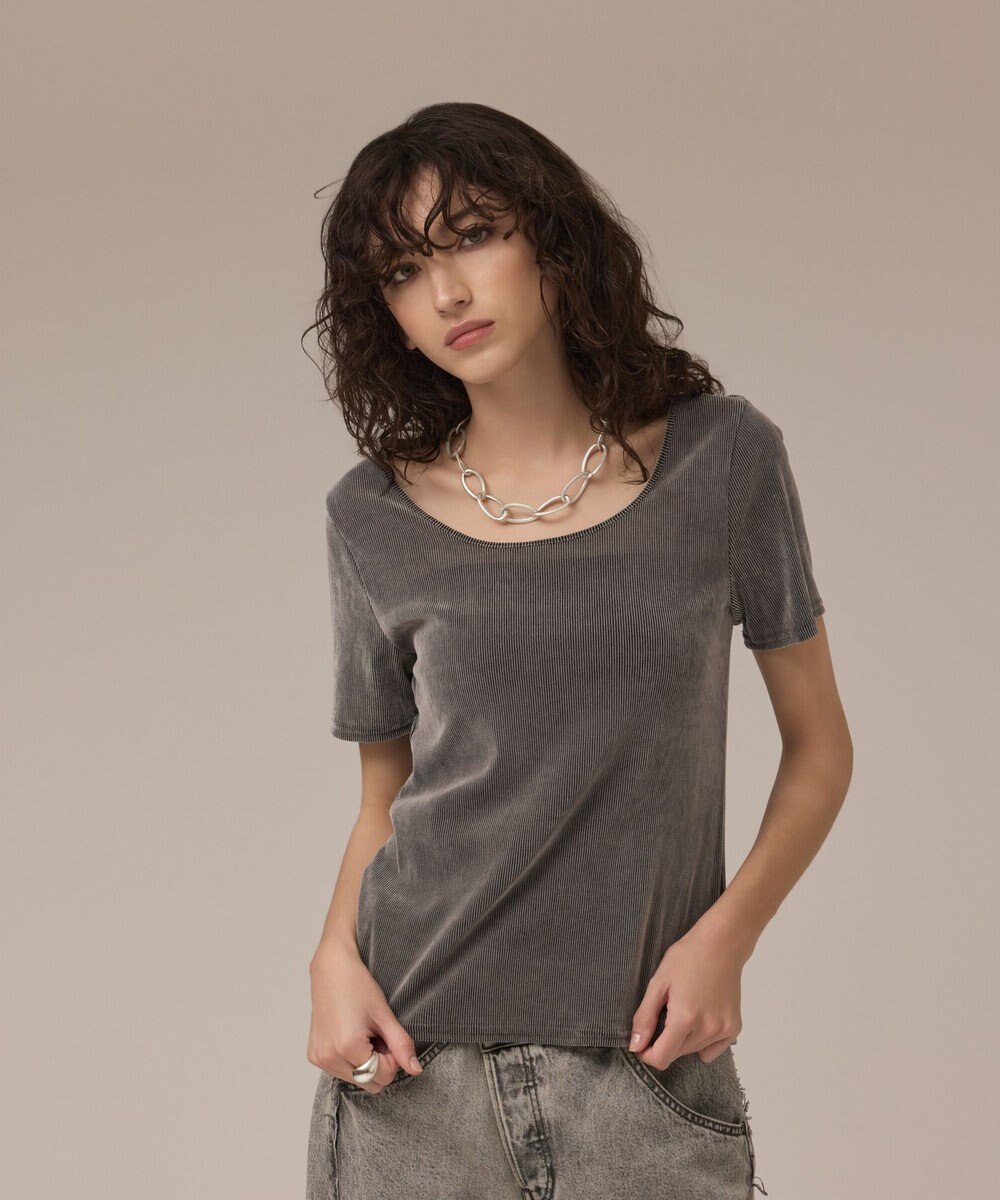 GRACE CONTINENTAL フロッキーチュールカットトップ 