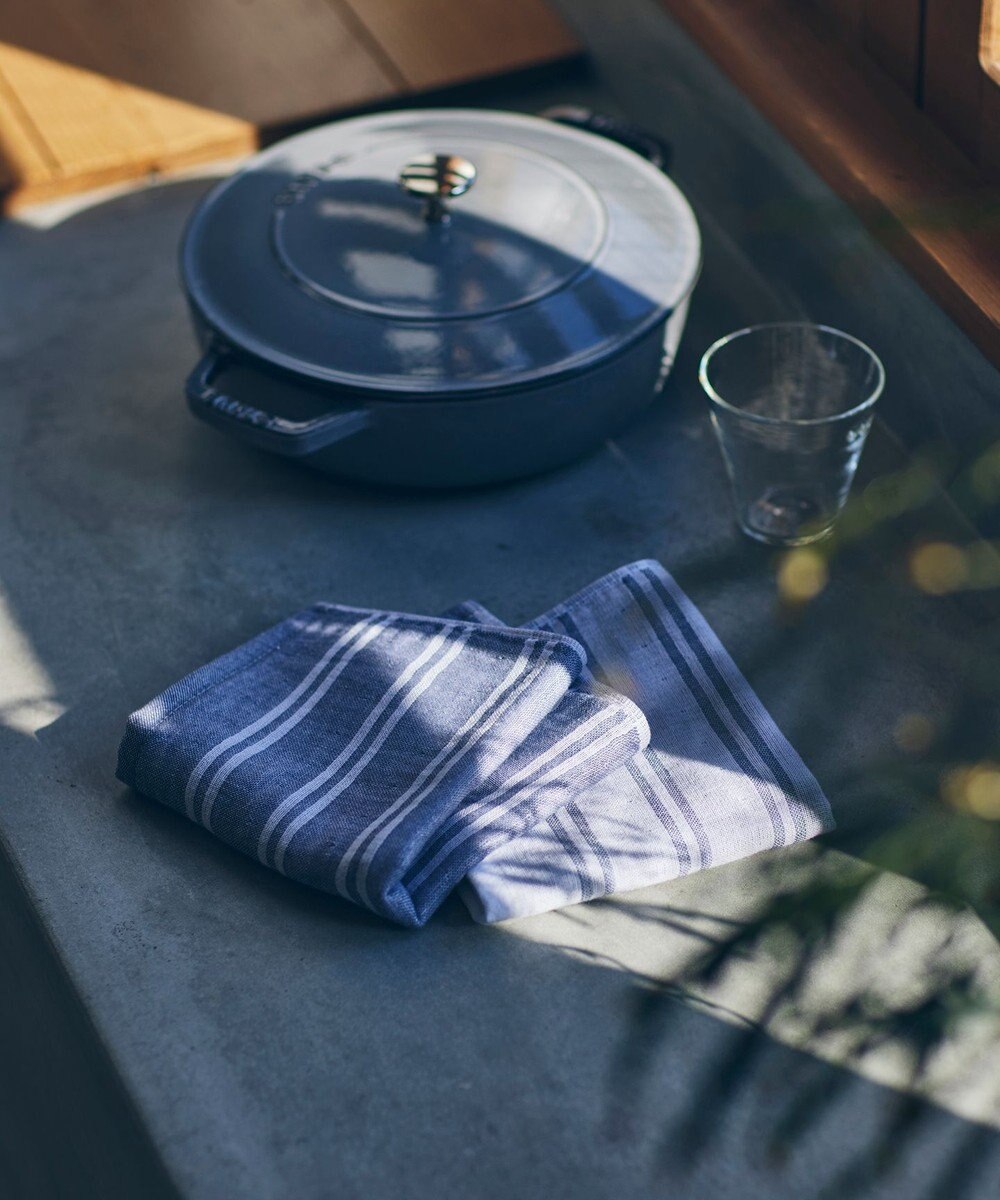 SHINTO TOWEL シマ ハンドタオル ダブル白地/色地 2枚セット 