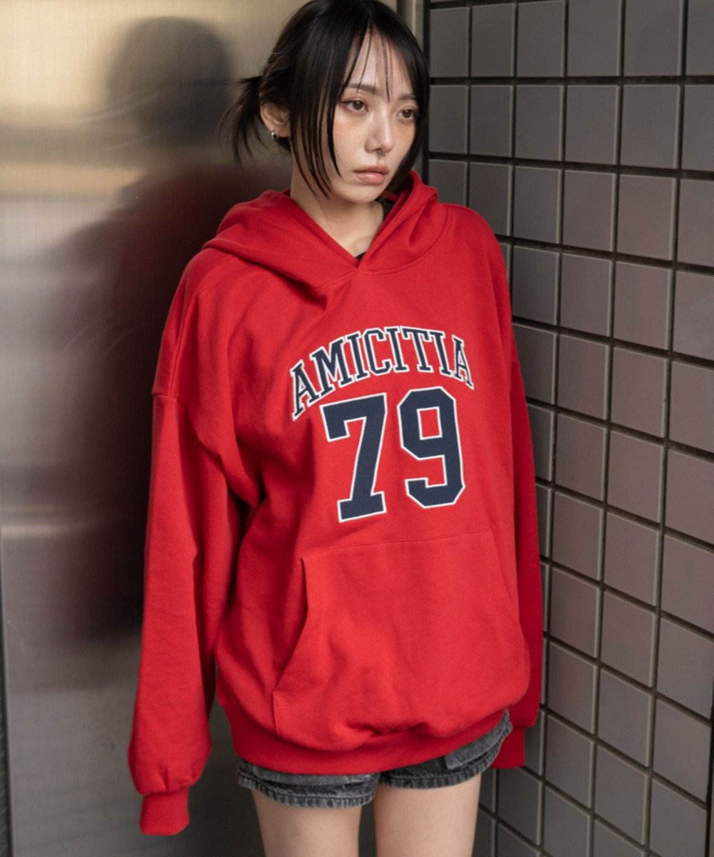 WEGO グラフィックビッグプルパーカー 