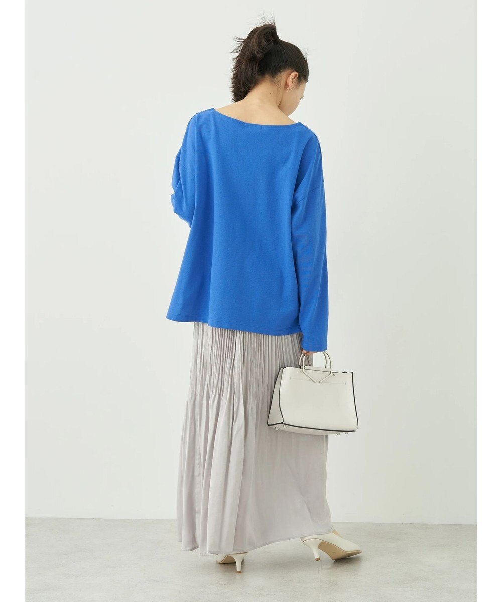 earth music&ecology レースプリントボーダープルオーバー 