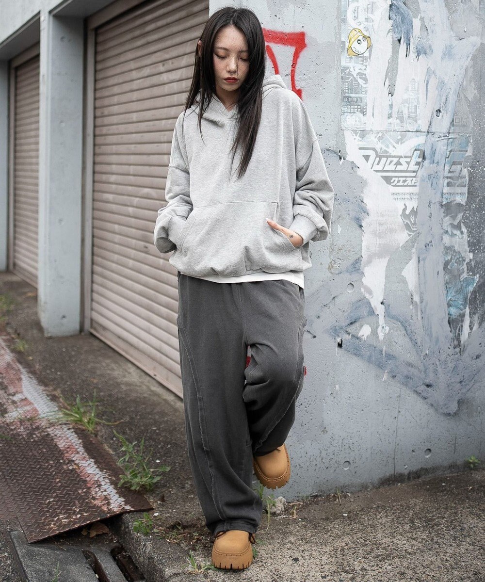 WEGO 【ユニセックス着用ITEM】バルーンクロップドプルパーカー 