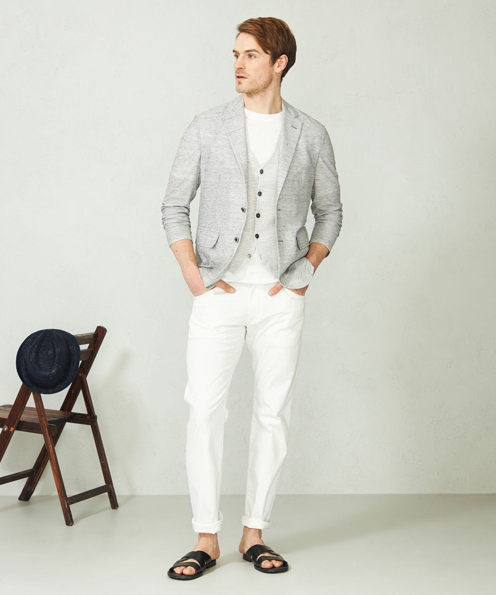 JOSEPH ABBOUD 【清涼感/軽量】リネンTOPピケ ジャケット 