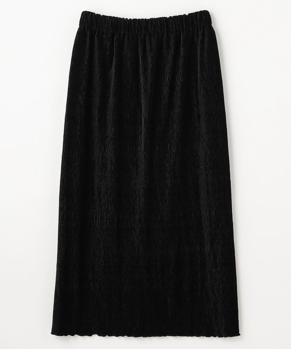 ANY L 【ウエストゴム】シュリンクベロアスカート 