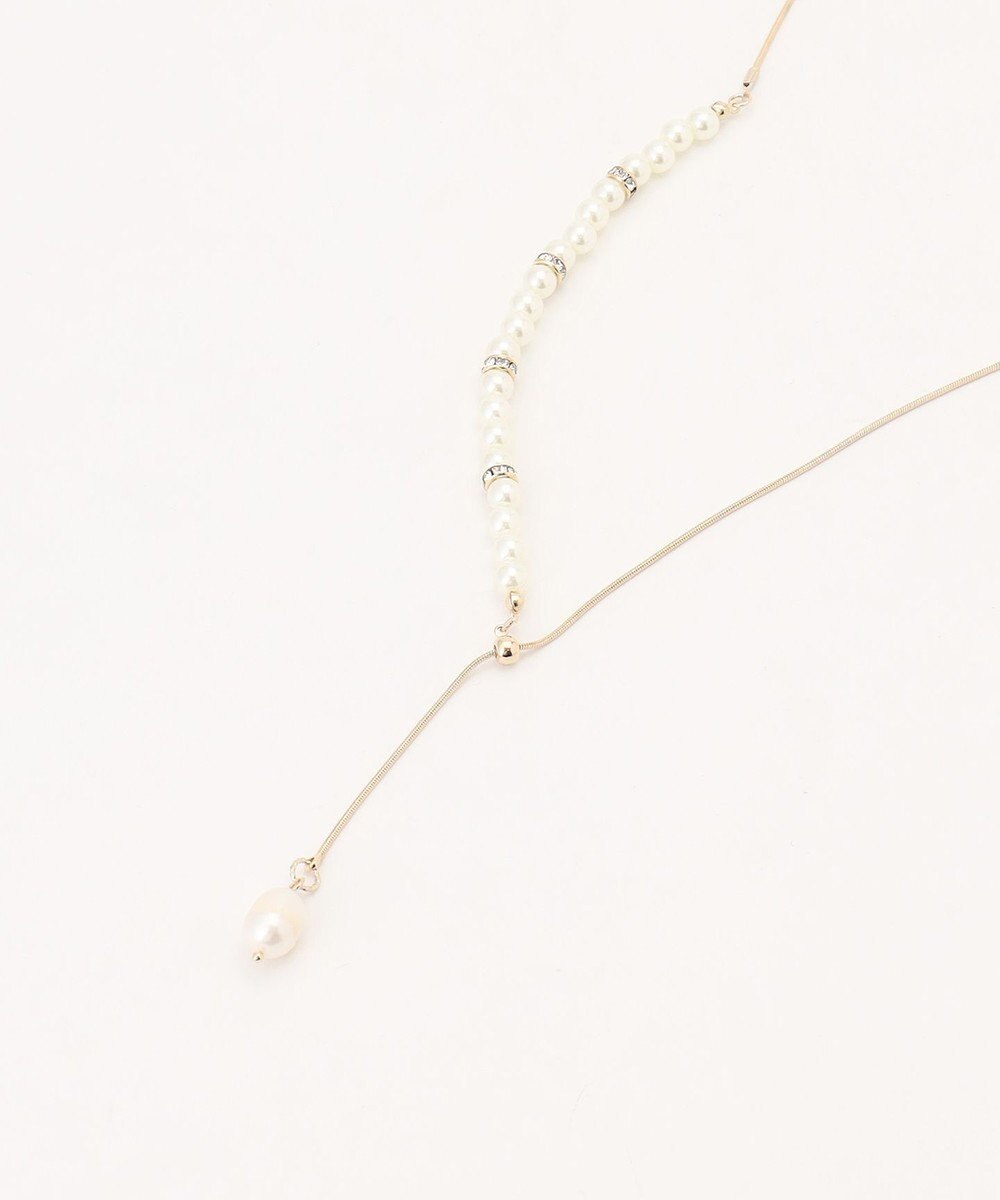 ANY SIS パール調ラリエット ネックレス 