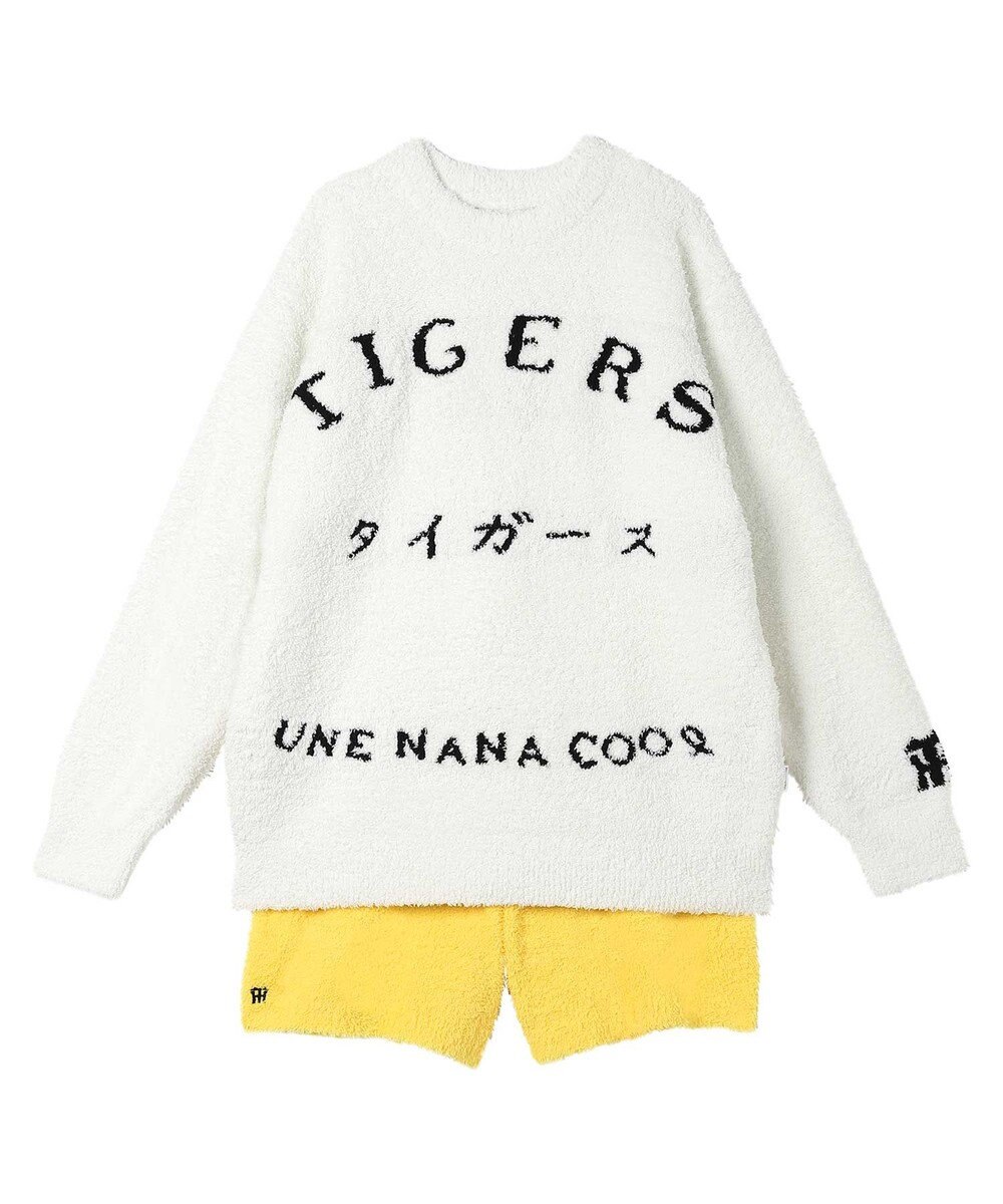 une nana cool MADE WITH 阪神タイガース やわらかモフモフプルオーバー＆ハーフパンツセット 