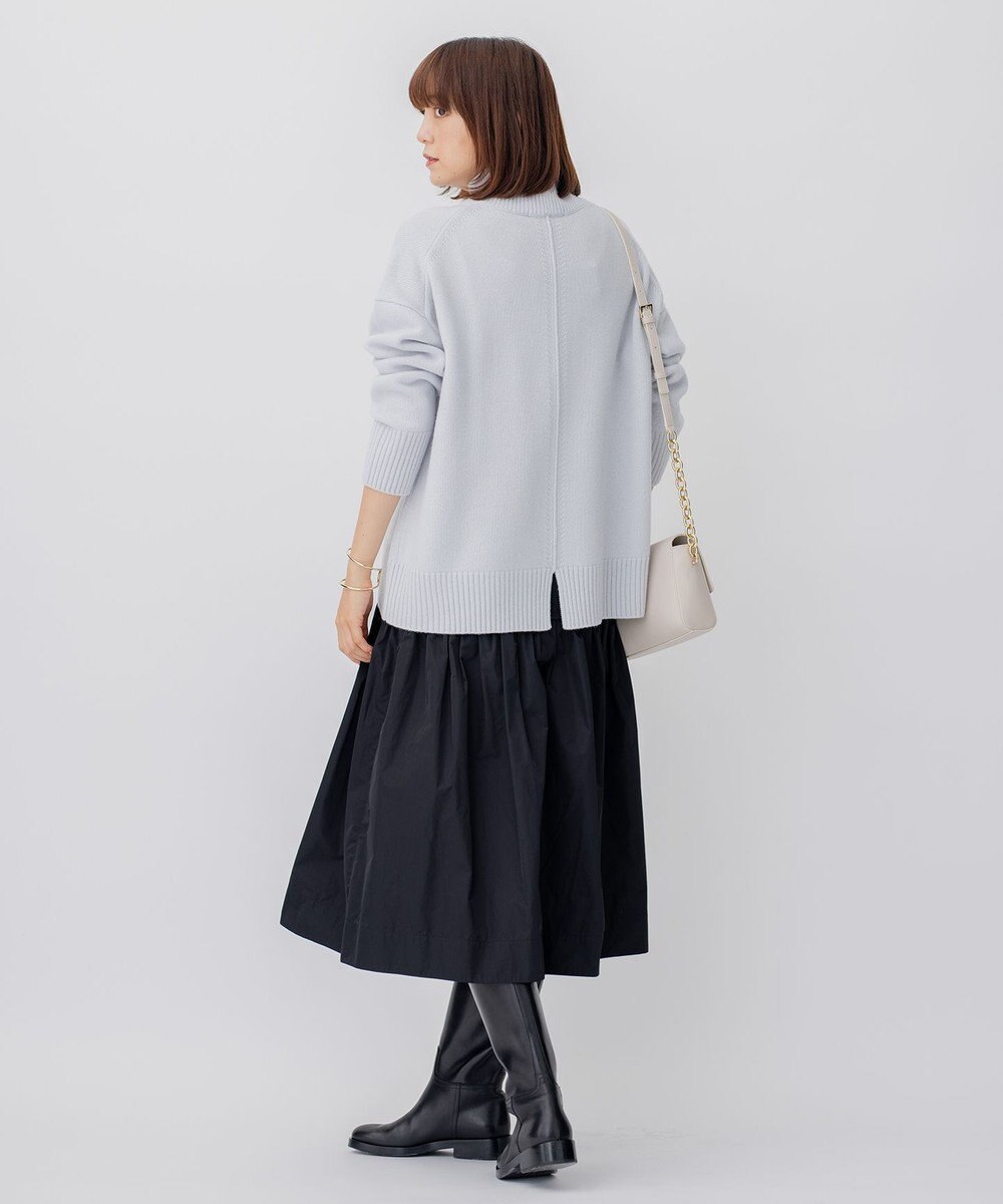 23区 L 【好評につき新色追加/CLASSY.1月号掲載】ウールカシミヤブレンド スタンドネック ニット 