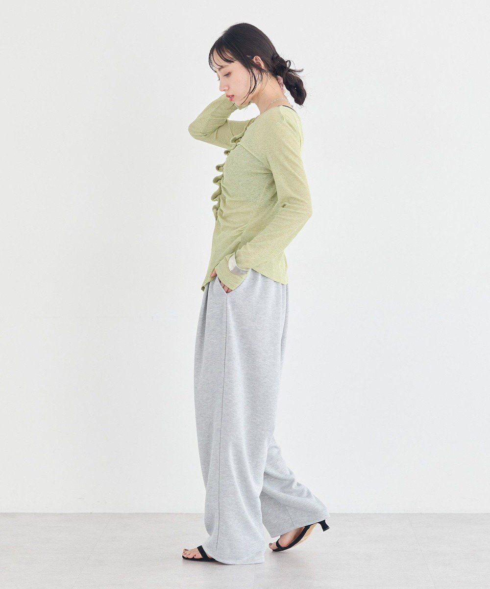 earth music&ecology レースレイヤード風スウェットパンツ 