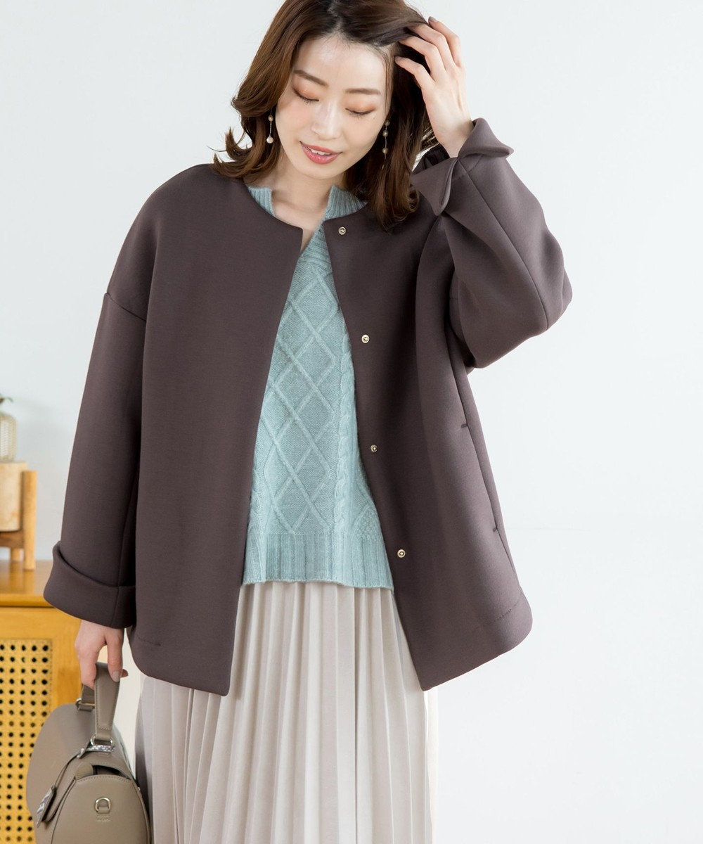 洗える きれいめダイバー素材ノーカラージャケット Tiaclasse ファッション通販 公式通販 オンワード クローゼット 洗える きれいめダイバー素材ノーカラージャケット Tiaclasse ファッション通販 公式通販 オンワード クローゼット