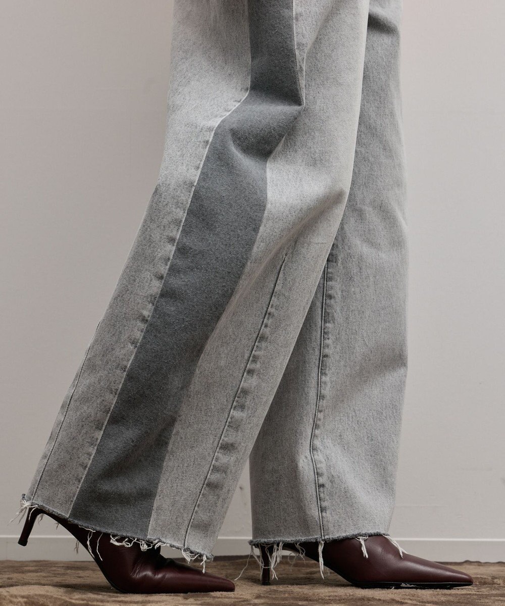 GRACE CONTINENTAL サイドラインデニムパンツ 