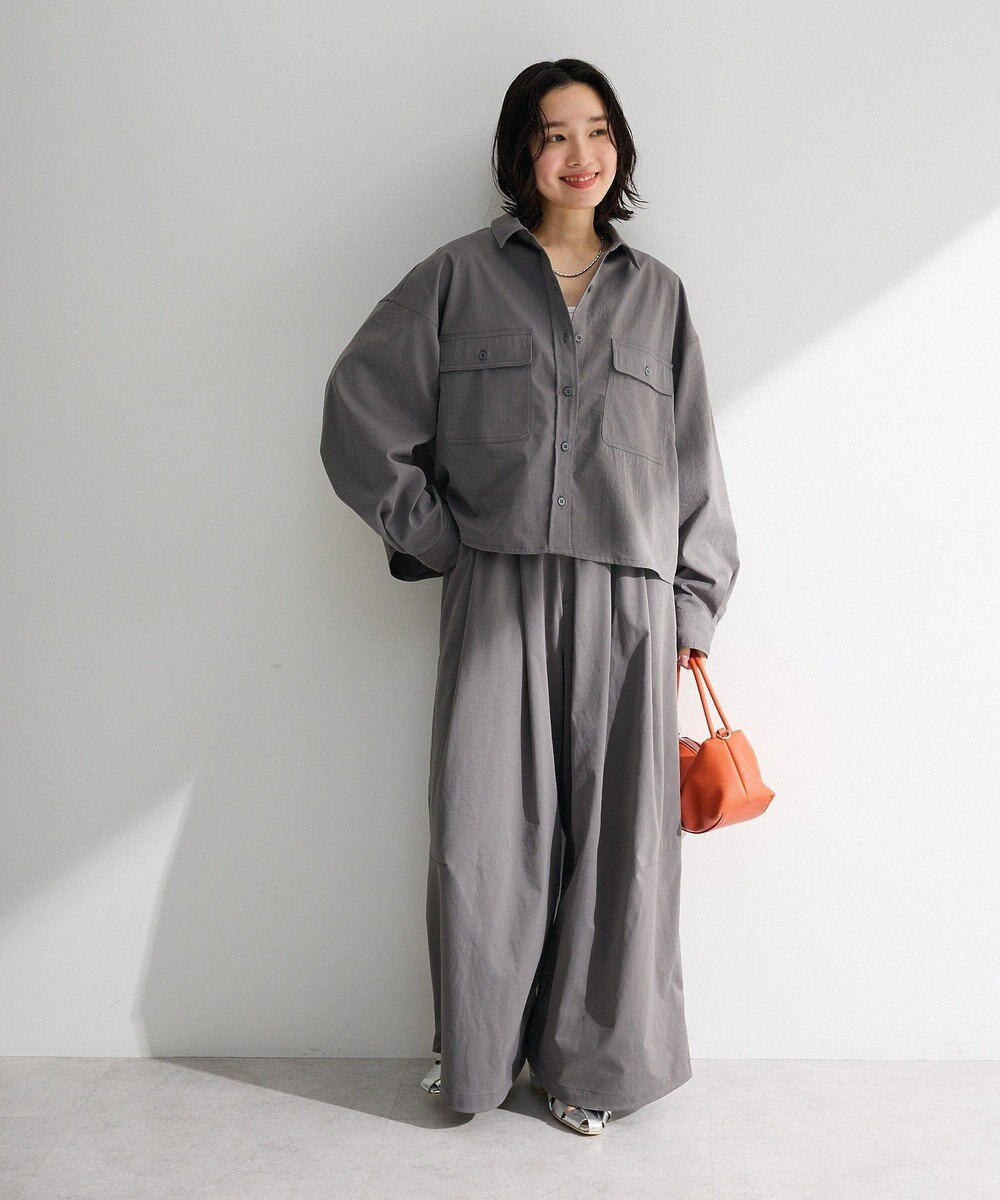 Green Parks ウエストフリルワイドコクーンパンツ 