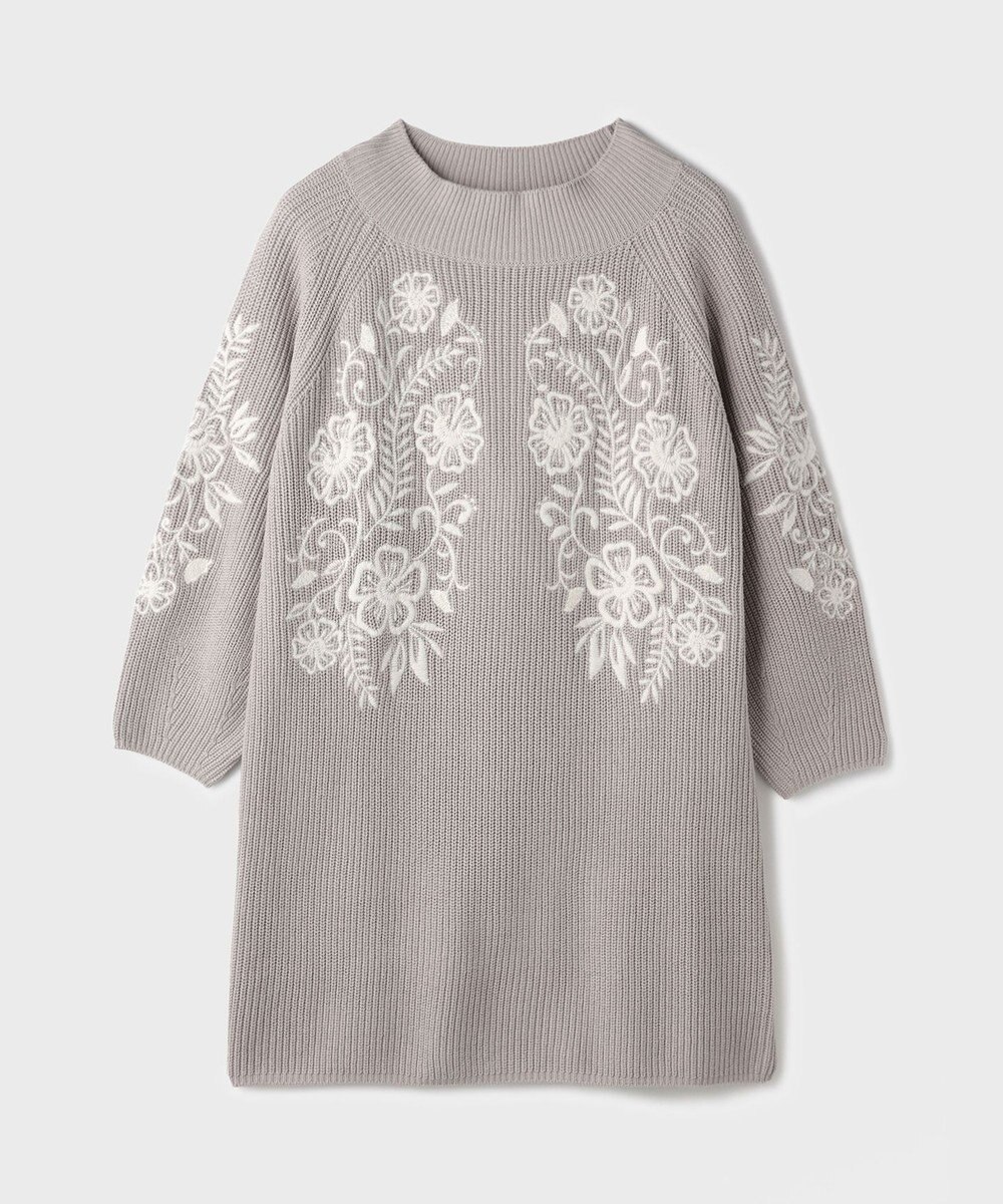 GRACE CONTINENTAL エンブロイダリーニットワンピース 