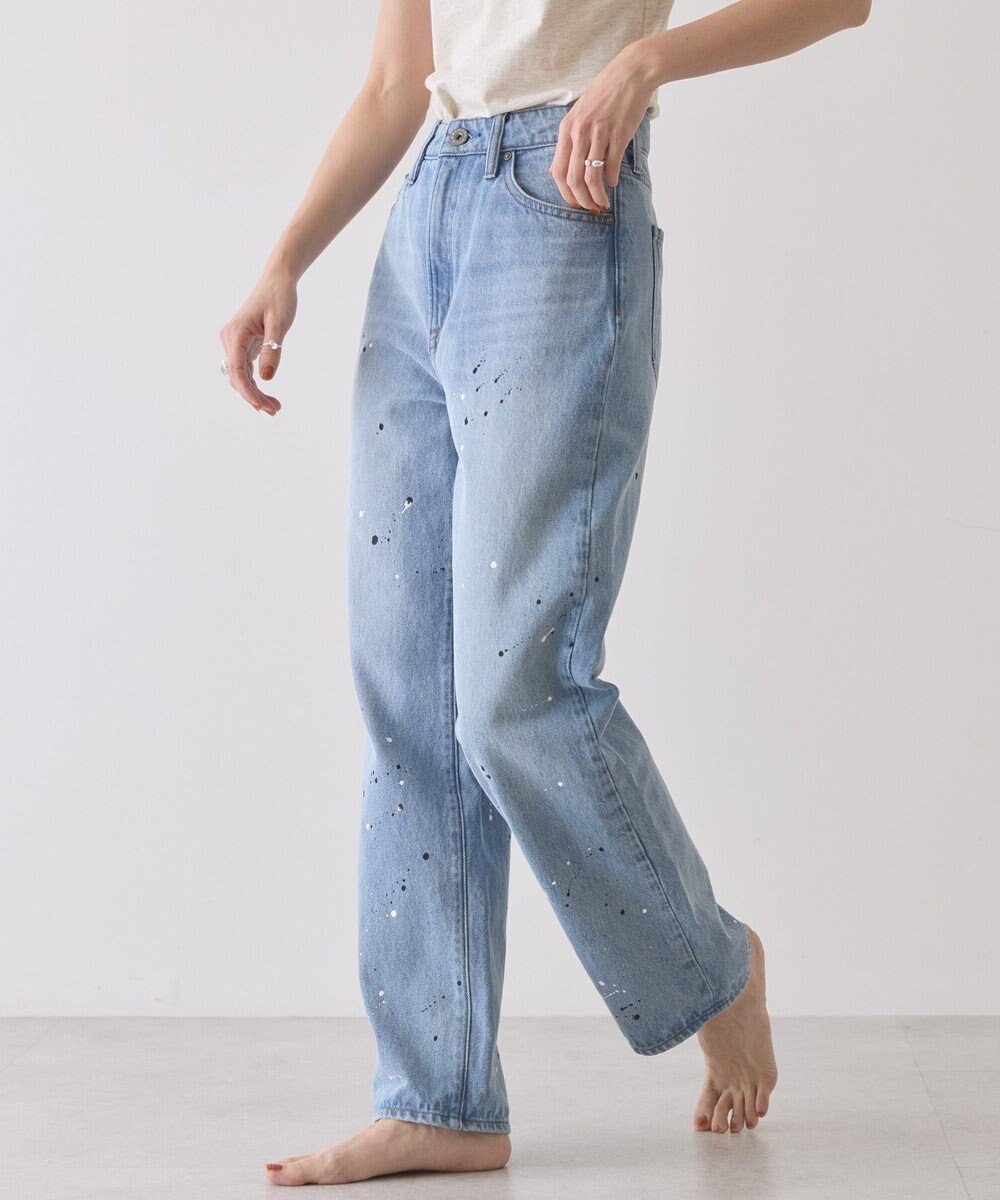 AMERICAN HOLIC ルーズストレートペイントデニム 