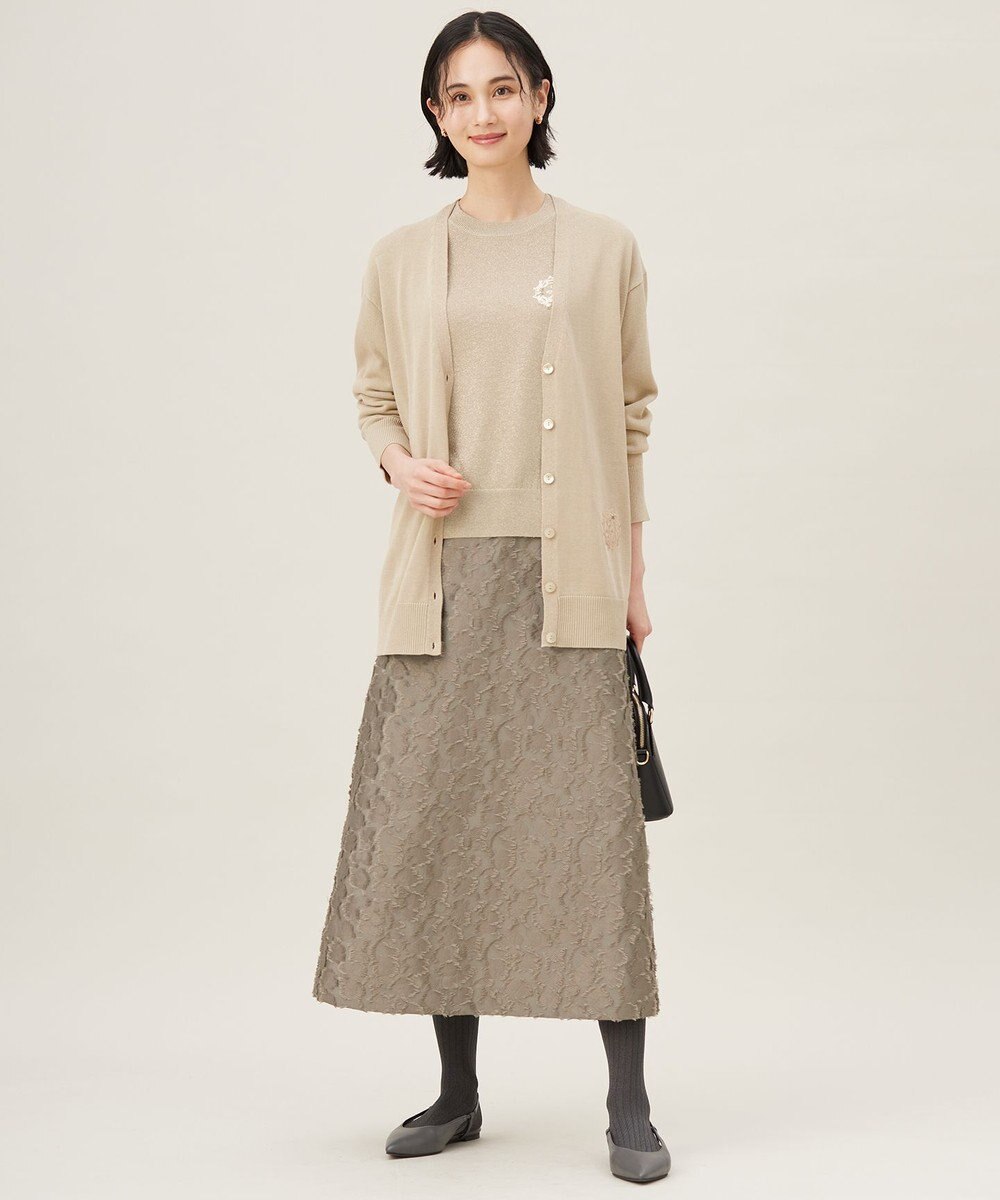 自由区 S 【カタログ掲載・洗える】エンブレムニット カーディガン 