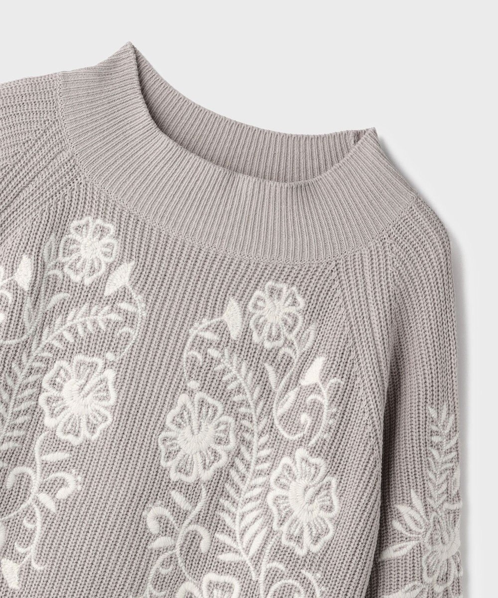 GRACE CONTINENTAL エンブロイダリーニットワンピース 