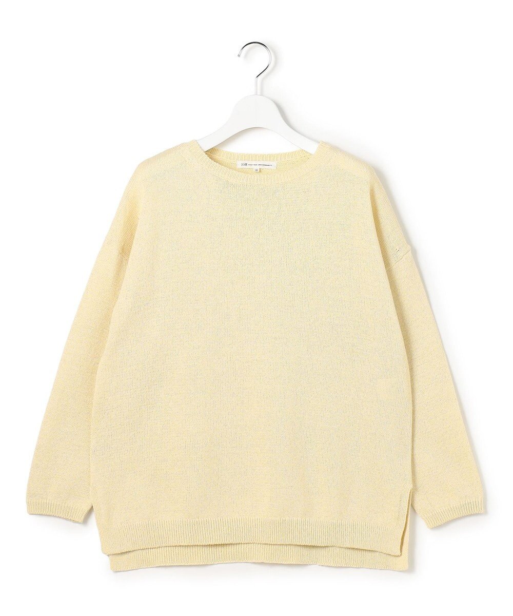 23区 L 【先行予約】コットンギマムリネ チュニック ニット 