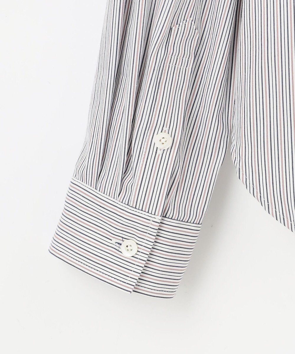 J.PRESS LADIES L 【洗える】BEZ ドビーストライプ シャツカラー ブラウス 