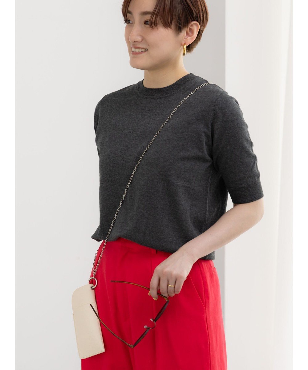 Te chichi 14G天竺ハーフスリーブニットプルオーバー 