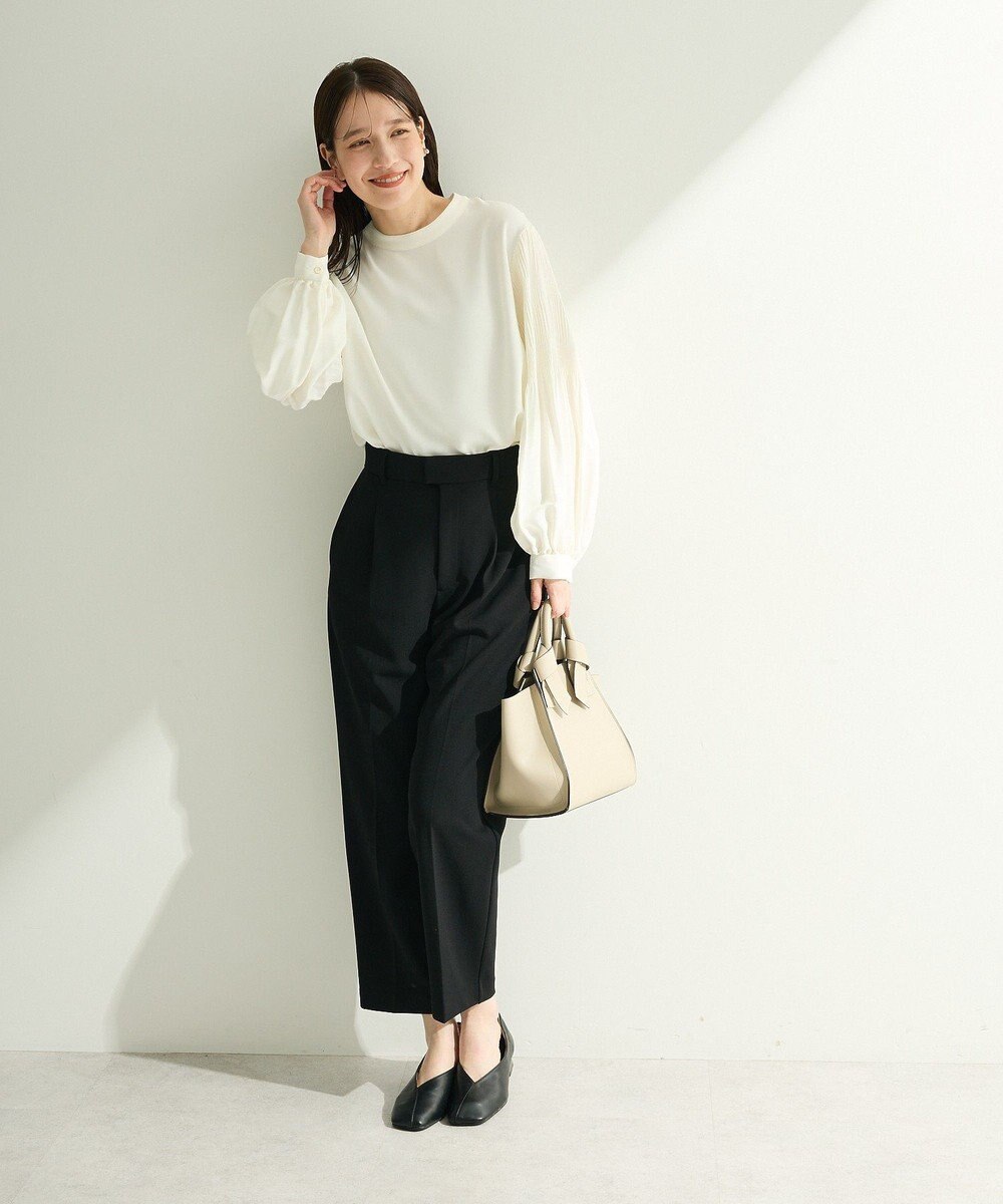 Green Parks Ｏ．袖プリーツブラウス 