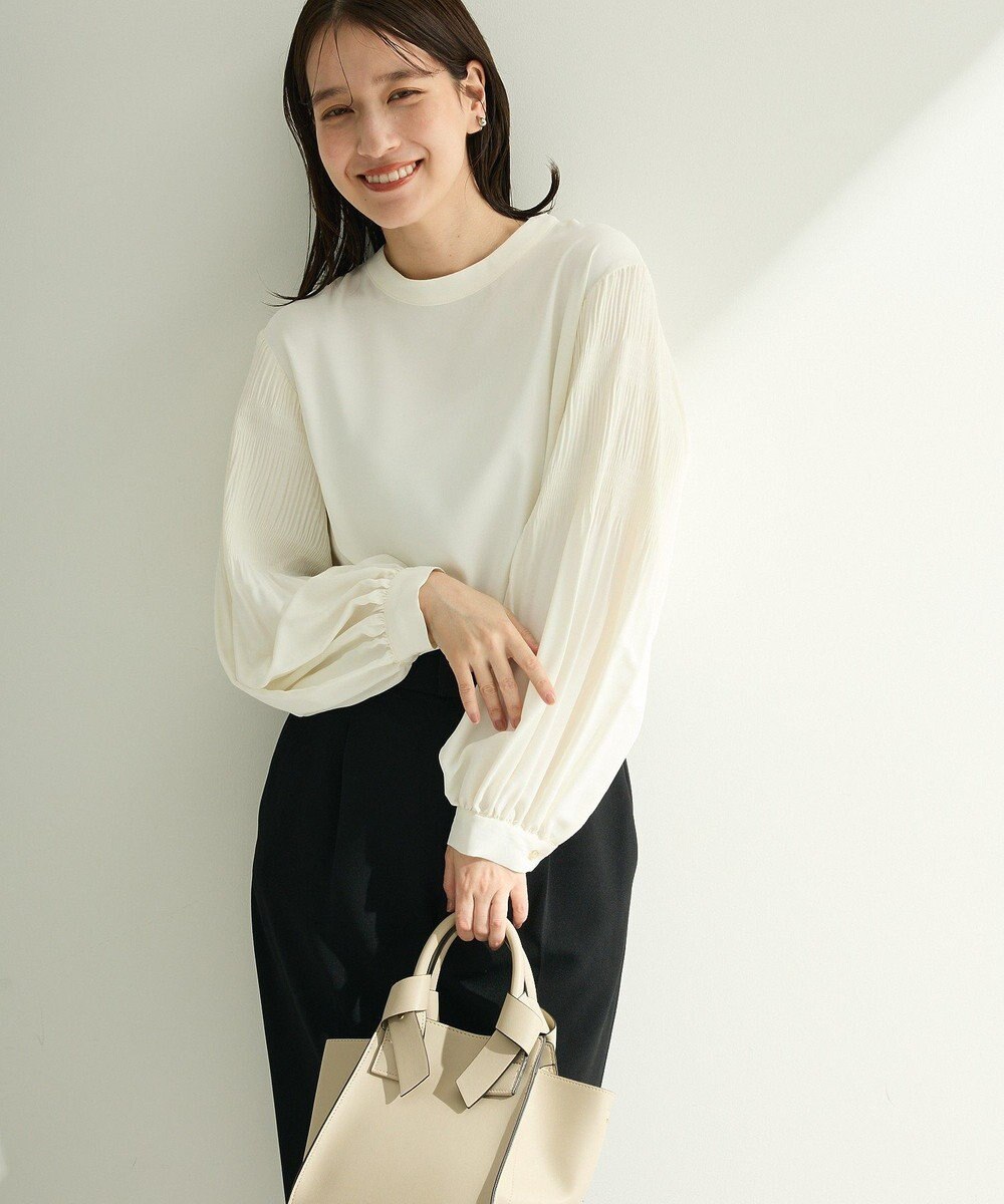 Green Parks Ｏ．袖プリーツブラウス 