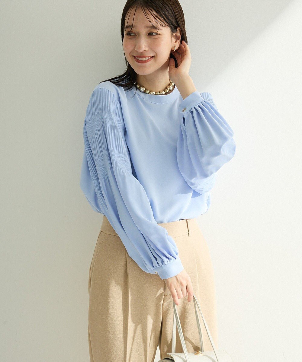 Green Parks Ｏ．袖プリーツブラウス 