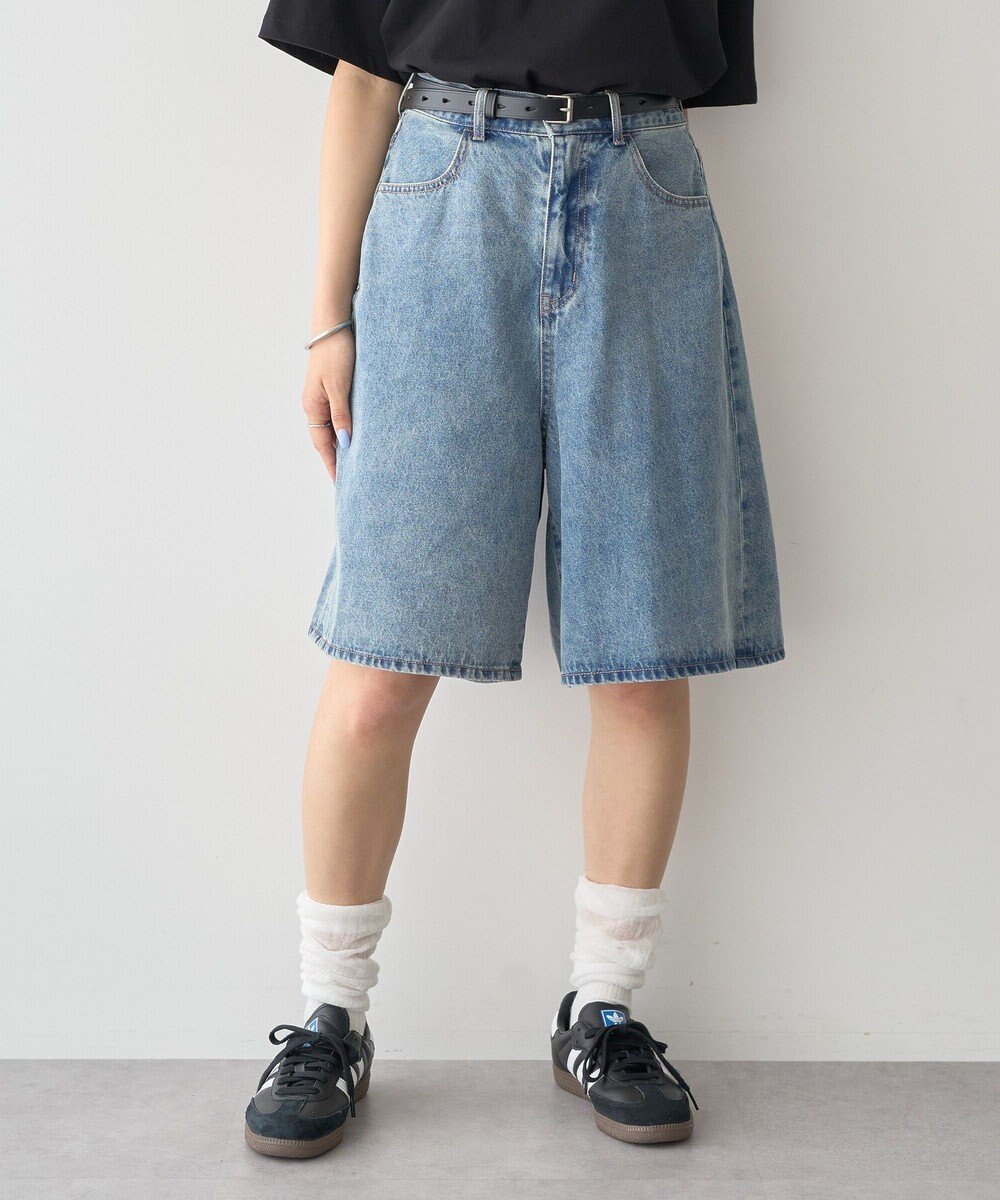 earth music&ecology デニムハーフパンツ 