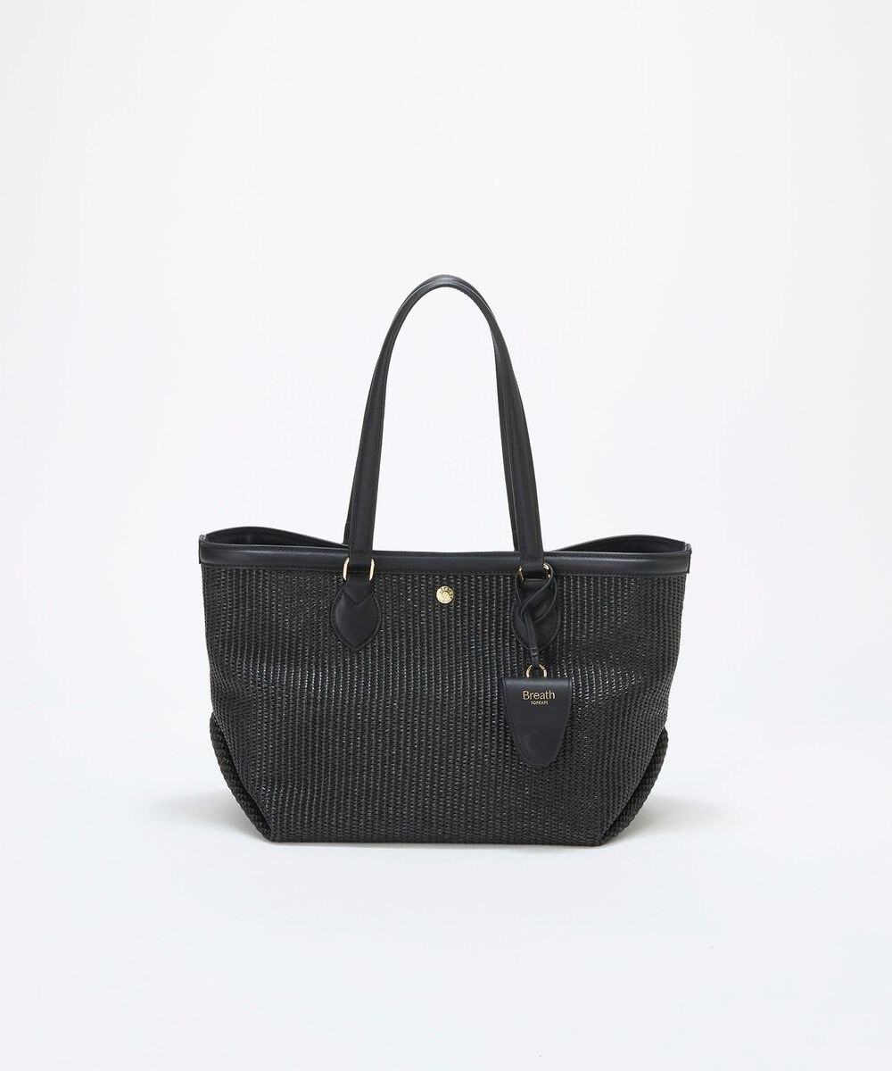 TOPKAPI 【Breath TOPKAPI】サングラスホルダー付き レザーコンビ カゴバッグ L 