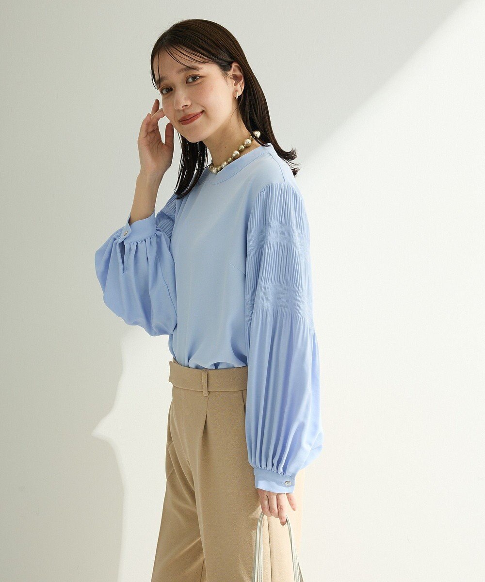 Green Parks Ｏ．袖プリーツブラウス 