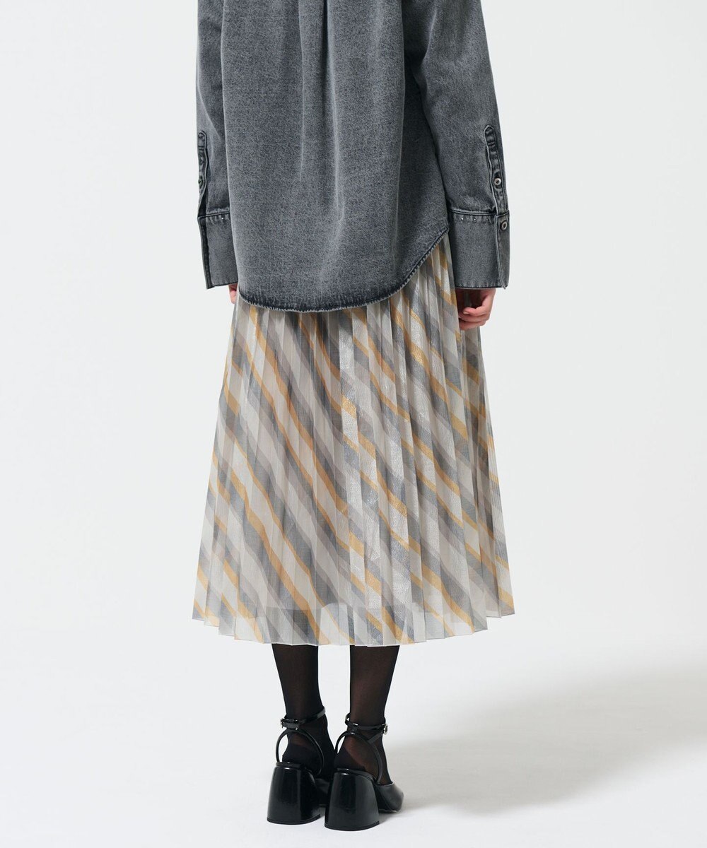 GRACE CONTINENTAL ラメラインプリーツスカート 