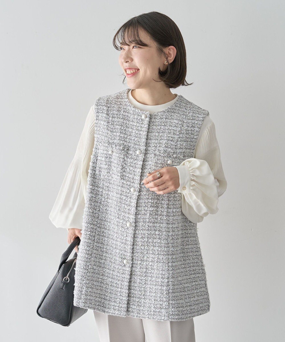 Green Parks Ｏ．袖プリーツブラウス 