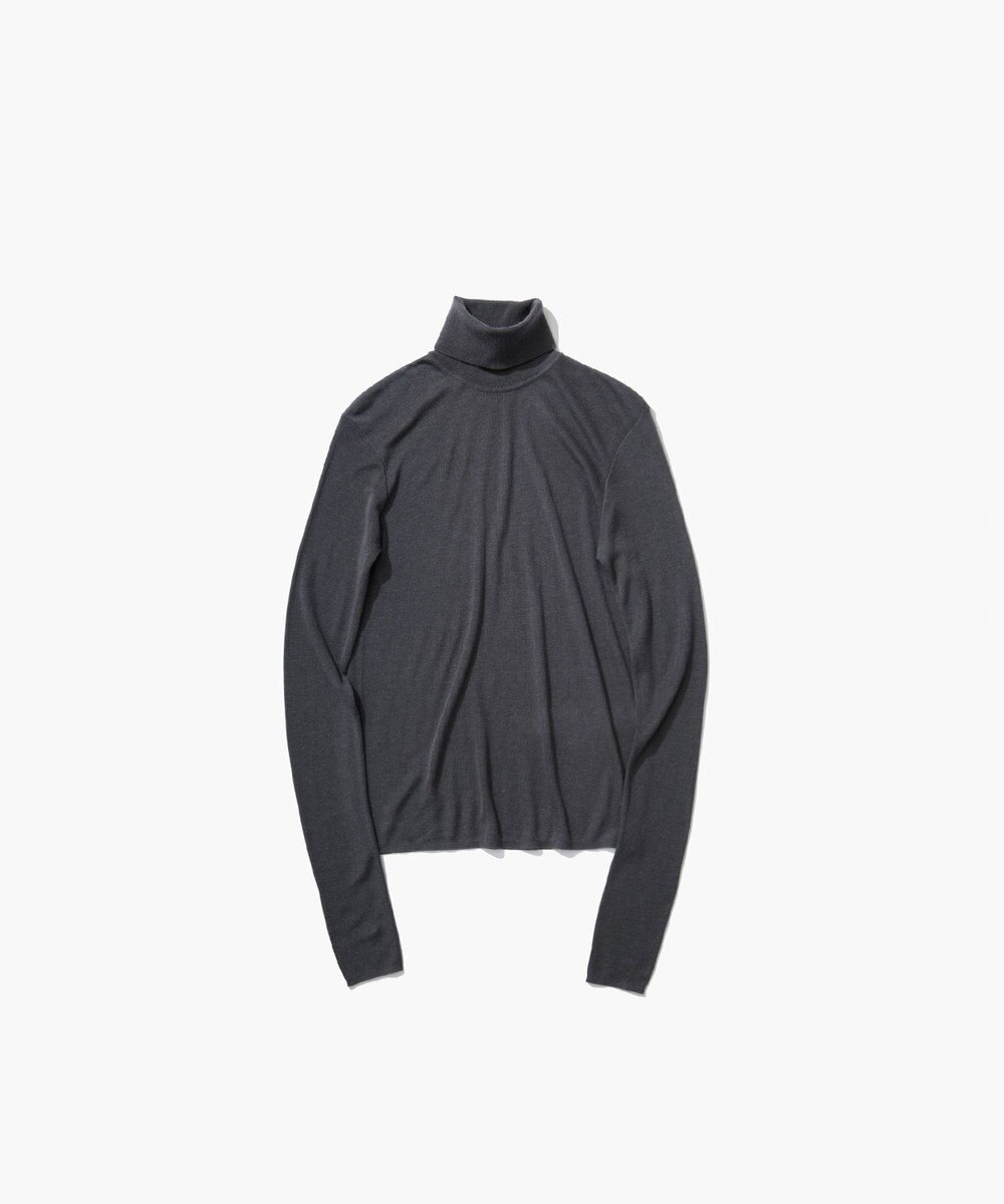 ATON TENCEL SILK CIRCULER RIB | タートルネックセーター 