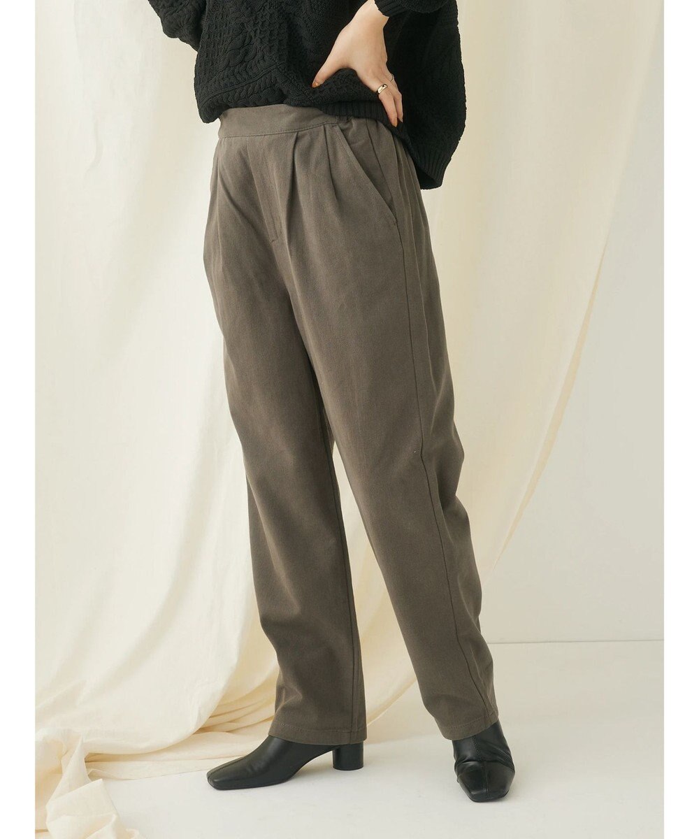 CRAFT STANDARD BOUTIQUE 綿ピーチ綺麗シルエットパンツ 