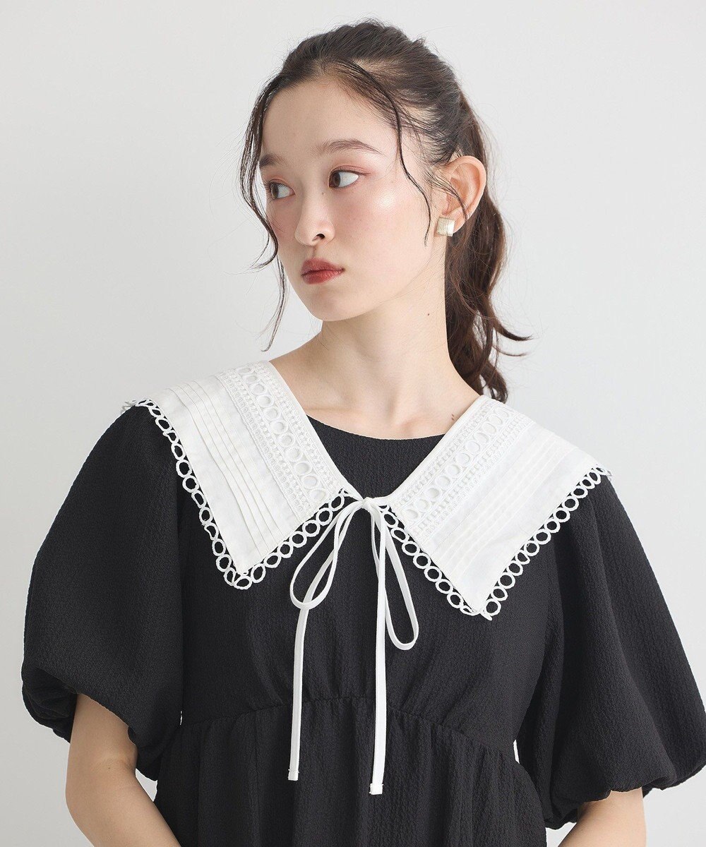 earth music&ecology セーラーカラーレース付け襟 