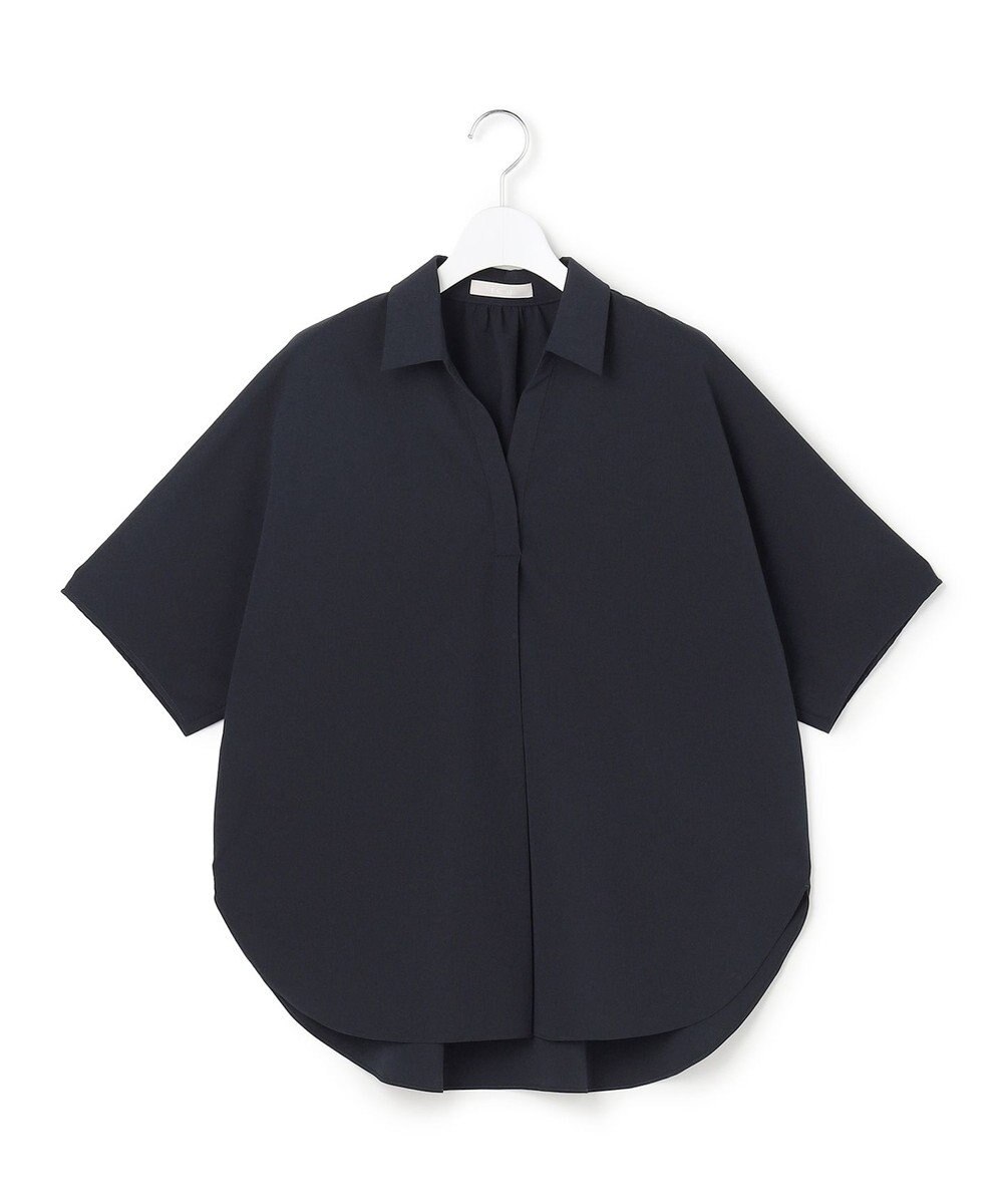 ICB 【先行予約】ヴィンテージスパンブロード シャツカラードルマンスリーブブラウス 